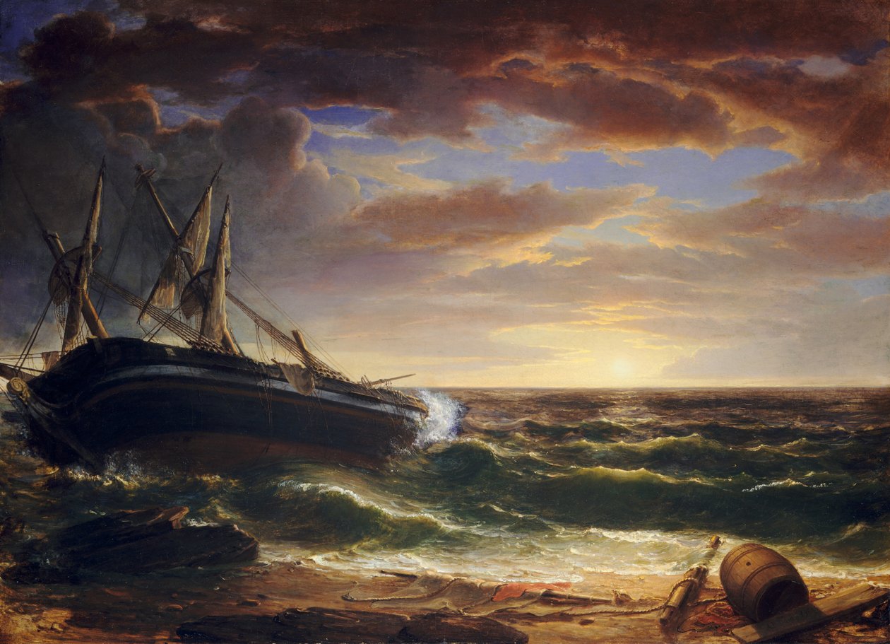 Statek osierocony, 1844. autorstwa Asher Brown Durand