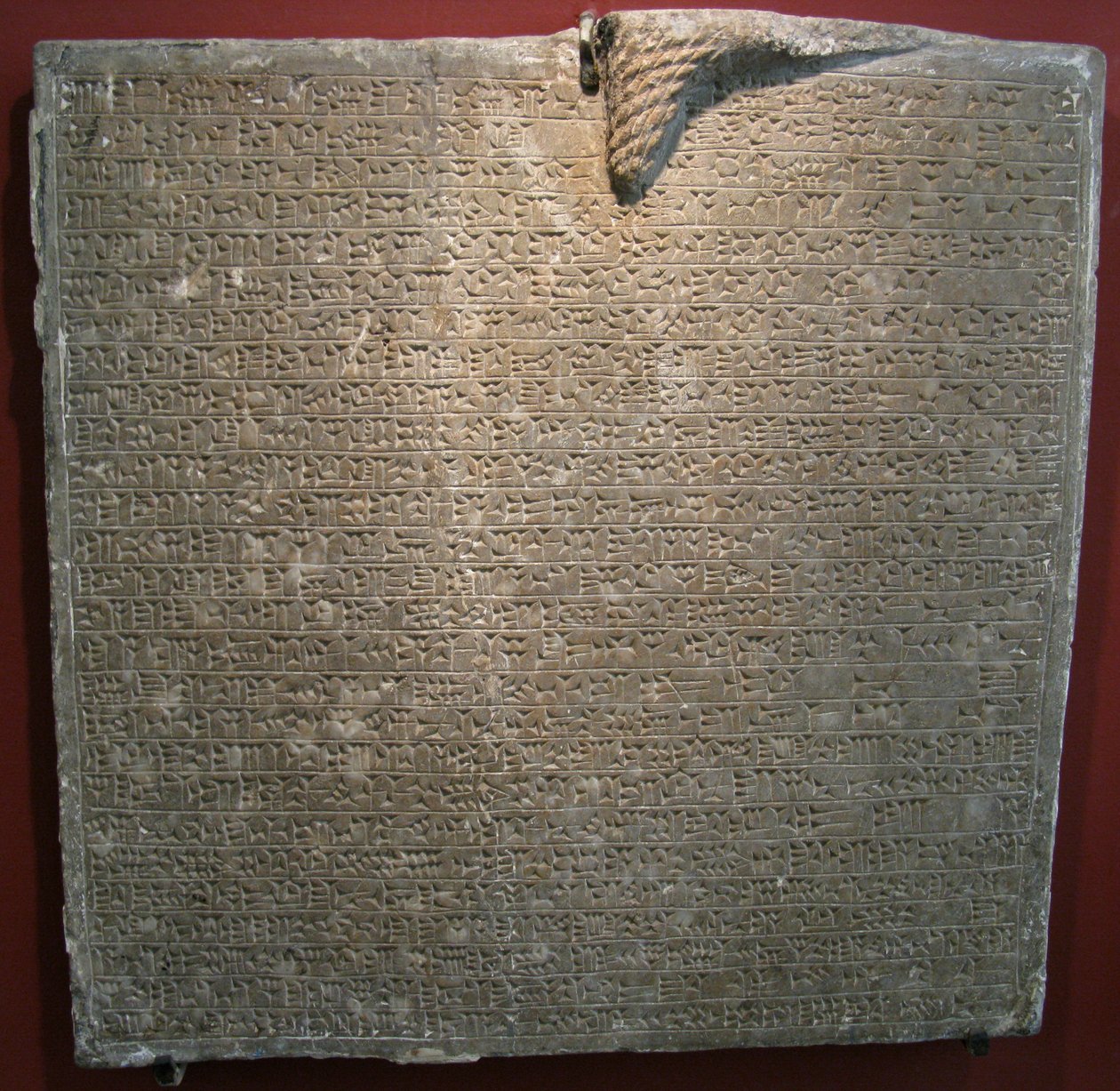 Płyta inskrypcyjna z pałacu Sargona II w Dur-Sharrukin, Chorsabad, VIII wiek. pne autorstwa Assyrian