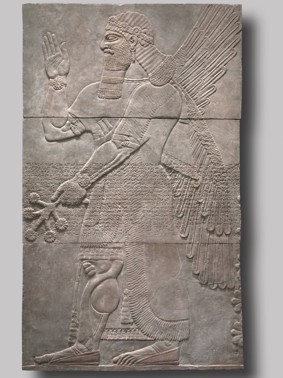 Pozdrawiając ducha opiekuńczego, 883-859 p.n.e. autorstwa Assyrian