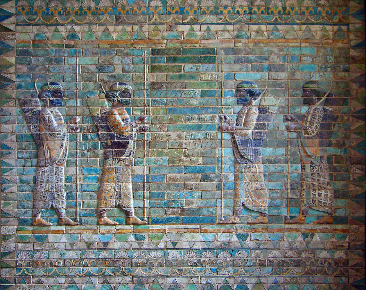 Fryz łuczników z pałacu Dariusza I w Suzie, ok. 1930 r. 510-c. 500 pne autorstwa Assyrian