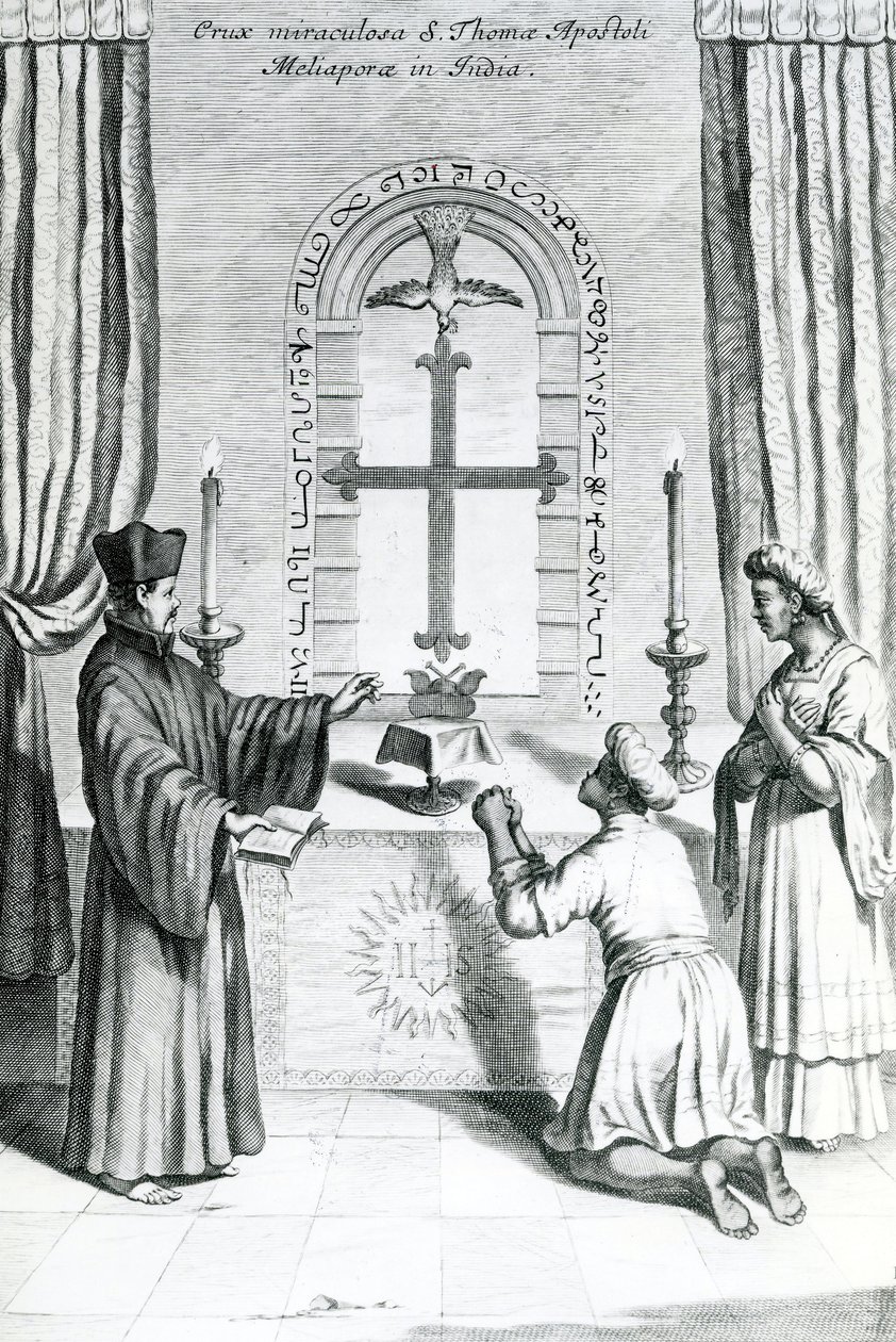 Sanktuarium św. Tomasza w Meliapore, 1667 autorstwa Athanasius Kircher