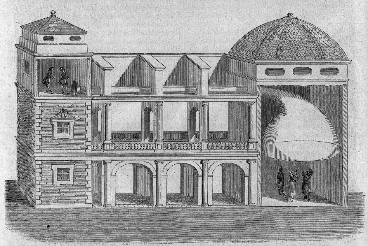 Kornet akustyczny wynaleziony przez Athanase Kircher (lub Athanasius Kircheri) (1601-1680). autorstwa Athanasius Kircher