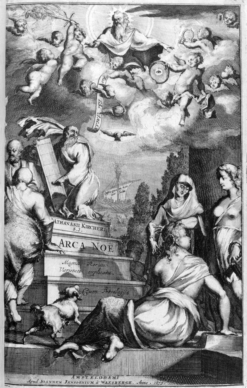 Frontyspis Arca Noe, 1675. autorstwa Athanasius Kircher