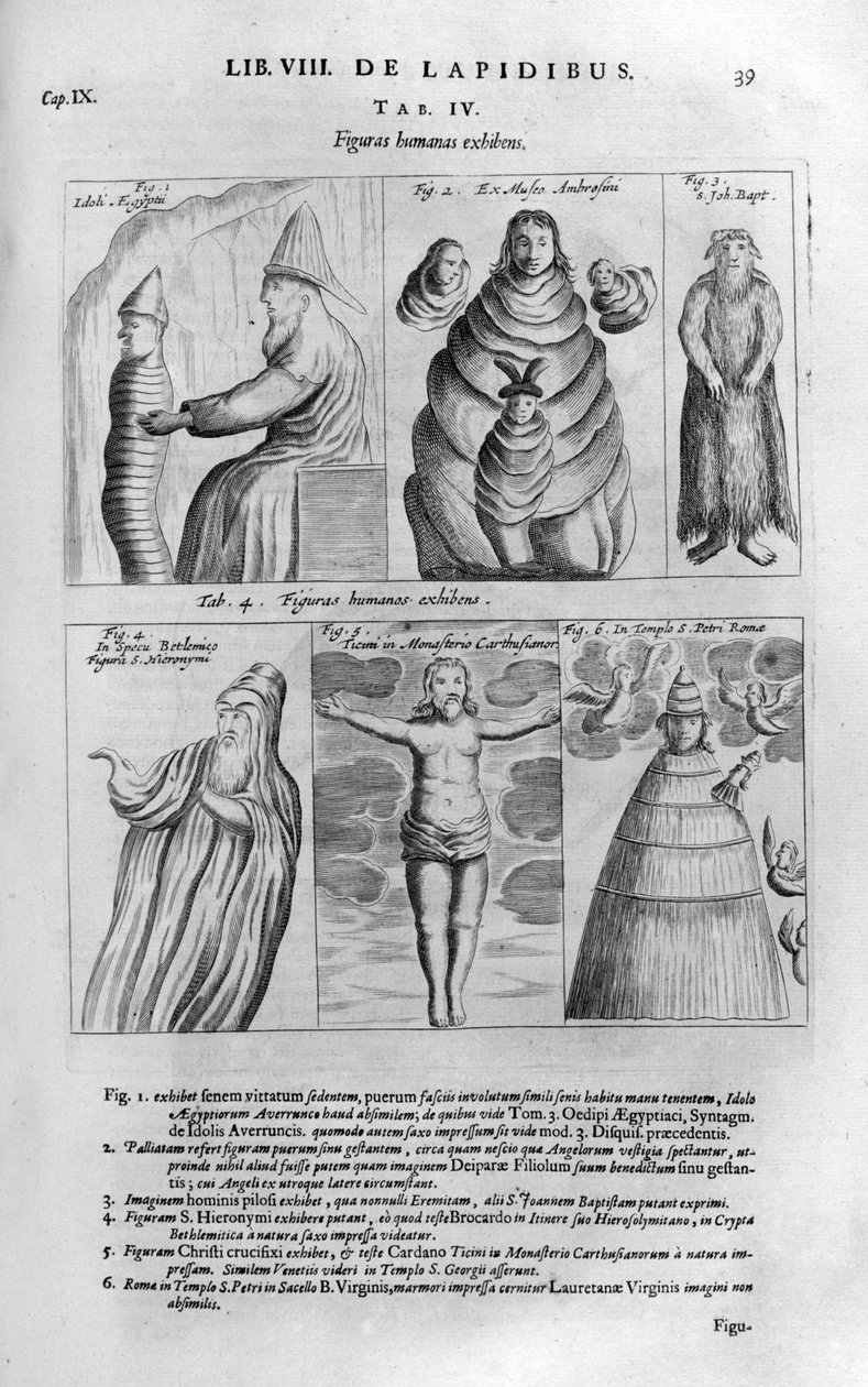 Postacie ludzkie, 1678 autorstwa Athanasius Kircher
