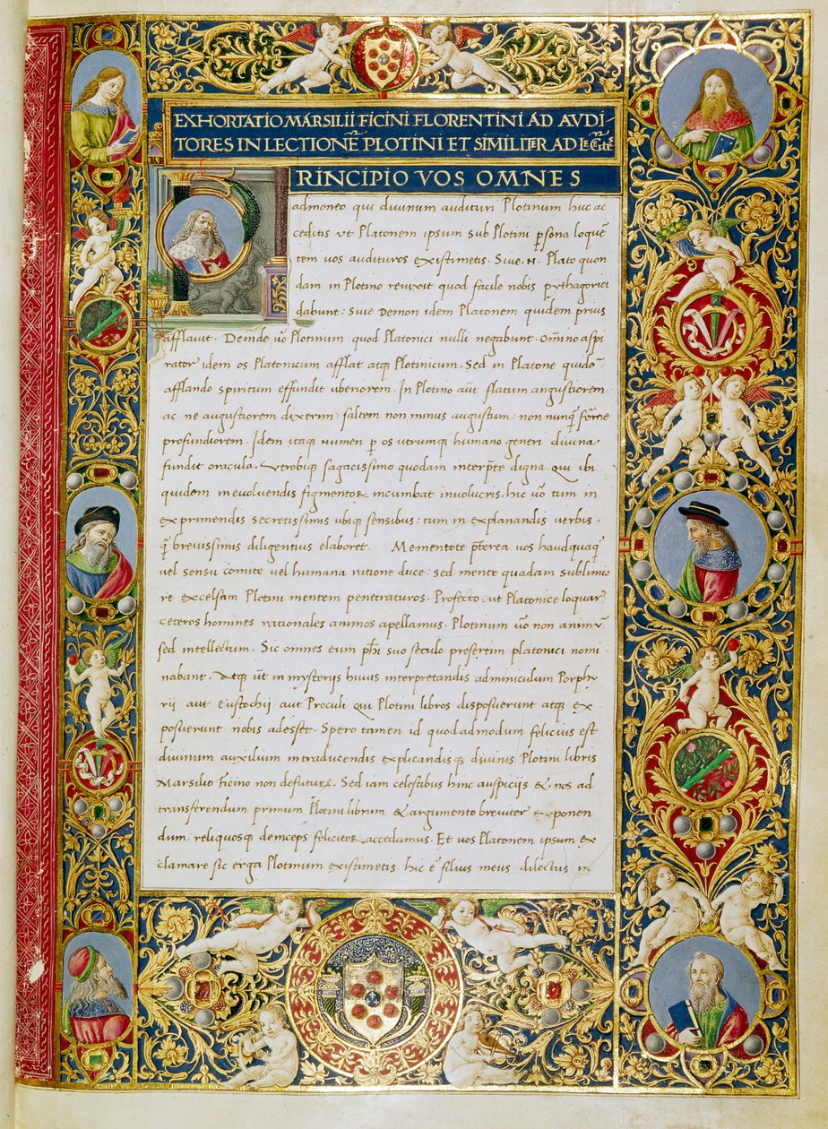 Ms. Plut. 82.10; c. 21a, z "Enneadesa". autorstwa Attavante di Gabriello di Vanti di Bartolo
