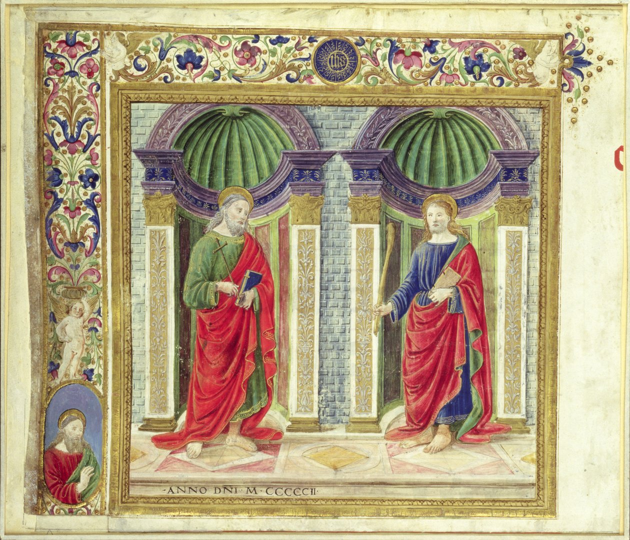 św. Andrzej i św. Jakub Mniejszy, 1502 autorstwa Attavante di Gabriello di Vanti di Bartolo