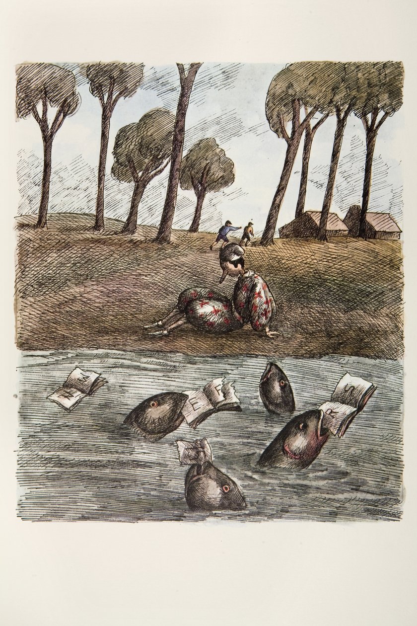 Ilustracja z filmu "Pinokio" autorstwa Carlo Collodiego autorstwa Attilio Mussino