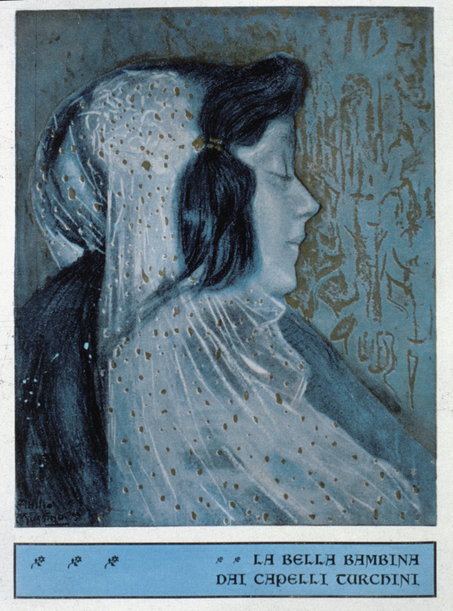 Niebieska wróżka w Przygodach Pinokia (ilustracja) autorstwa Attilio Mussino