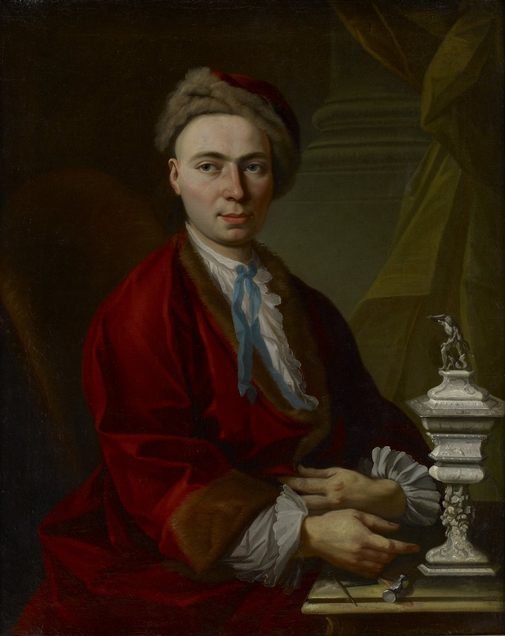 Portret złotnika Johanna Friedricha Baer autorstwa Johann Daniel Heimlich