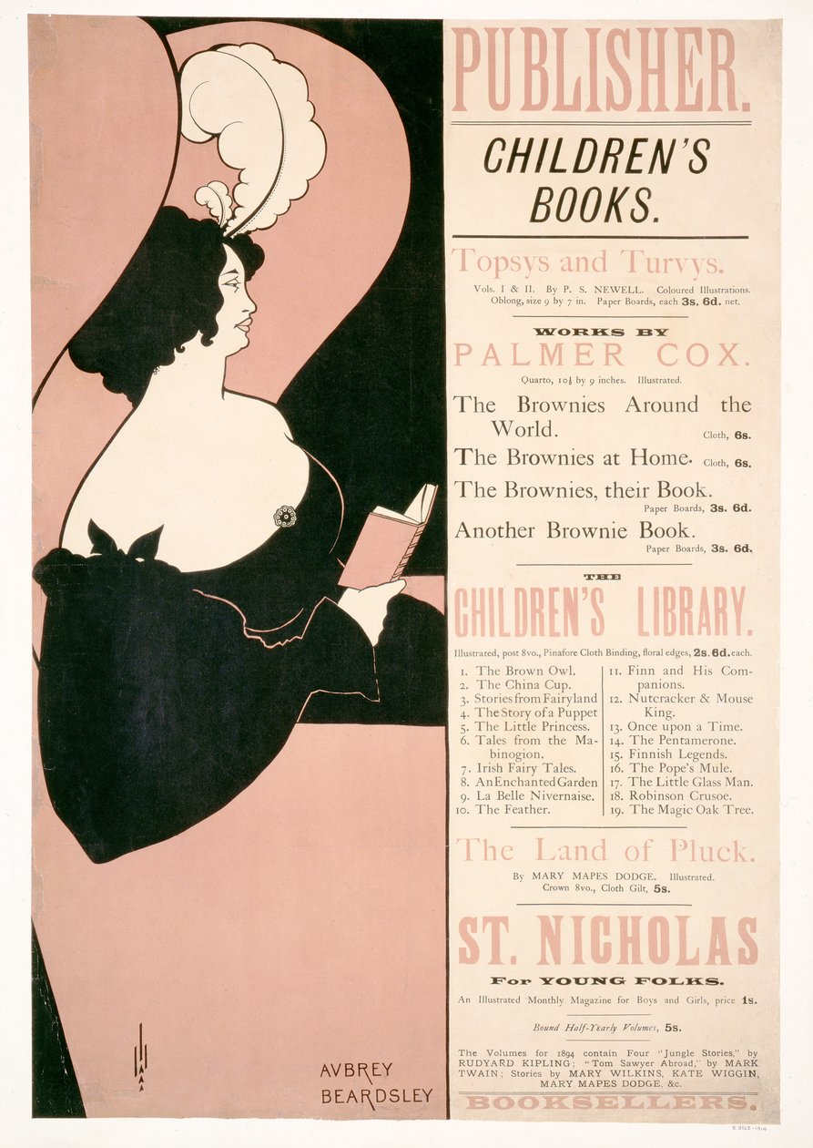 Reklama książek dla dzieci, 1894 autorstwa Aubrey Beardsley