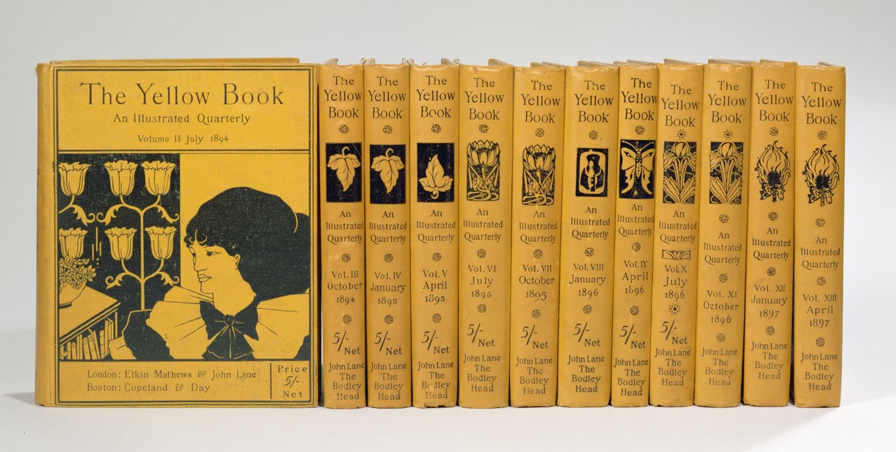 Projekty okładki i grzbietu "The Yellow Book", tomy II-XIII, opublikowane w latach 1894-97 (zob. też 29069) autorstwa Aubrey Beardsley