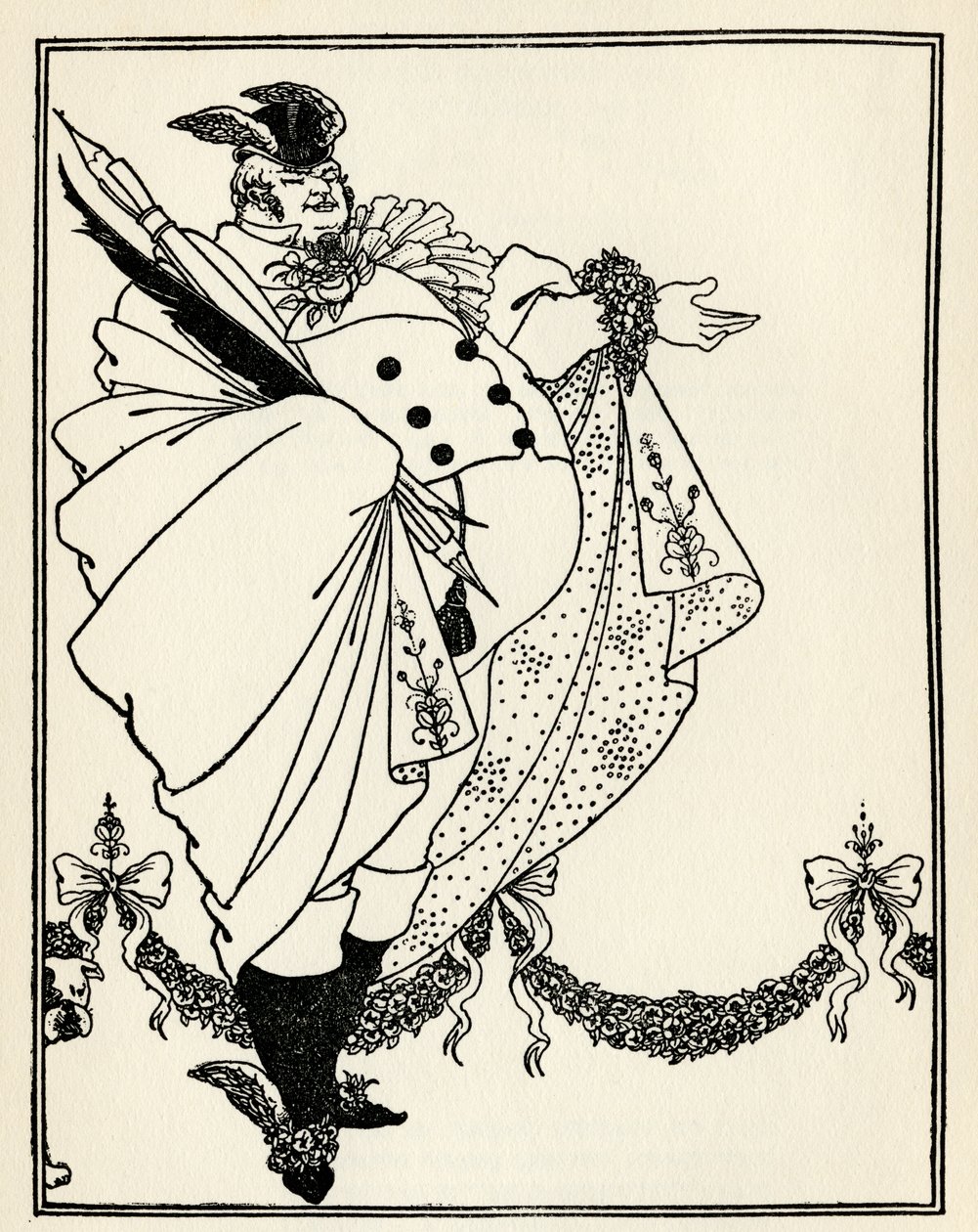 Projekt strony spisu treści „Savoy”, tom I, 1896 autorstwa Aubrey Beardsley
