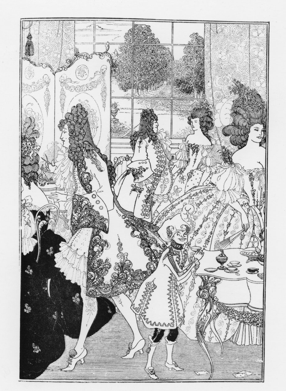 Ilustracja do „Gwałtu na zamku” Aleksandra Pope (1688-1744) autorstwa Aubrey Beardsley
