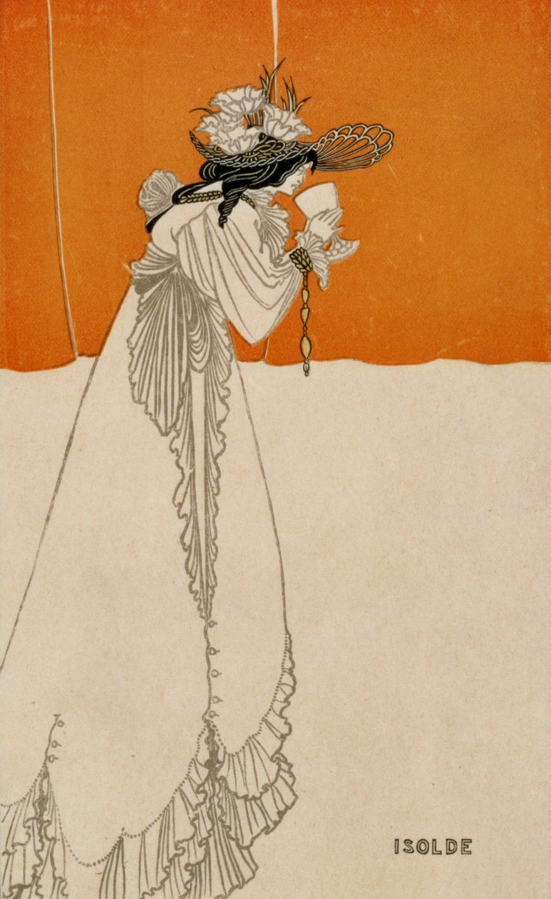 Izolda, ilustracja ze Studia, 1895 autorstwa Aubrey Beardsley