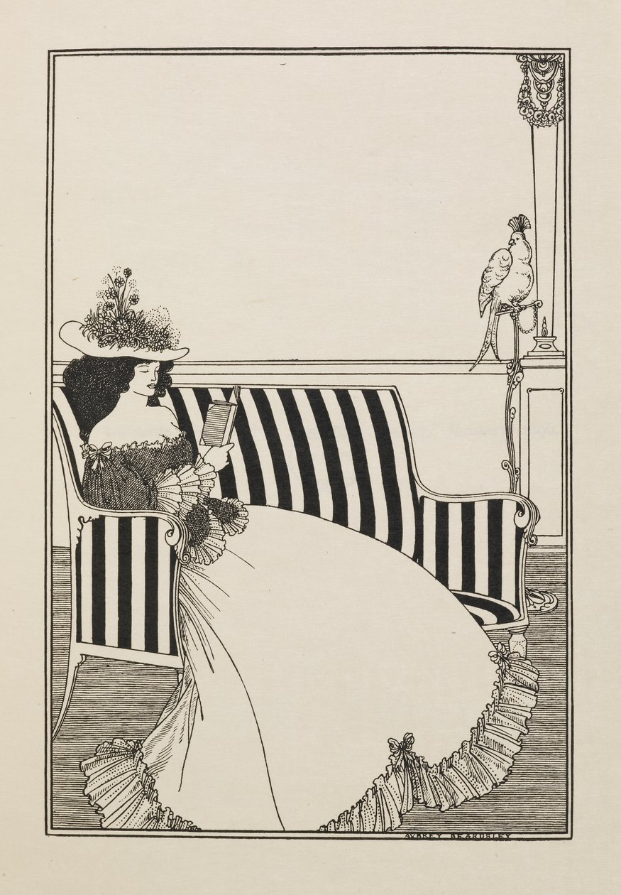 Okładka katalogu z Drugiej Księgi Pięćdziesięciu Rysunków autorstwa Aubrey Beardsley