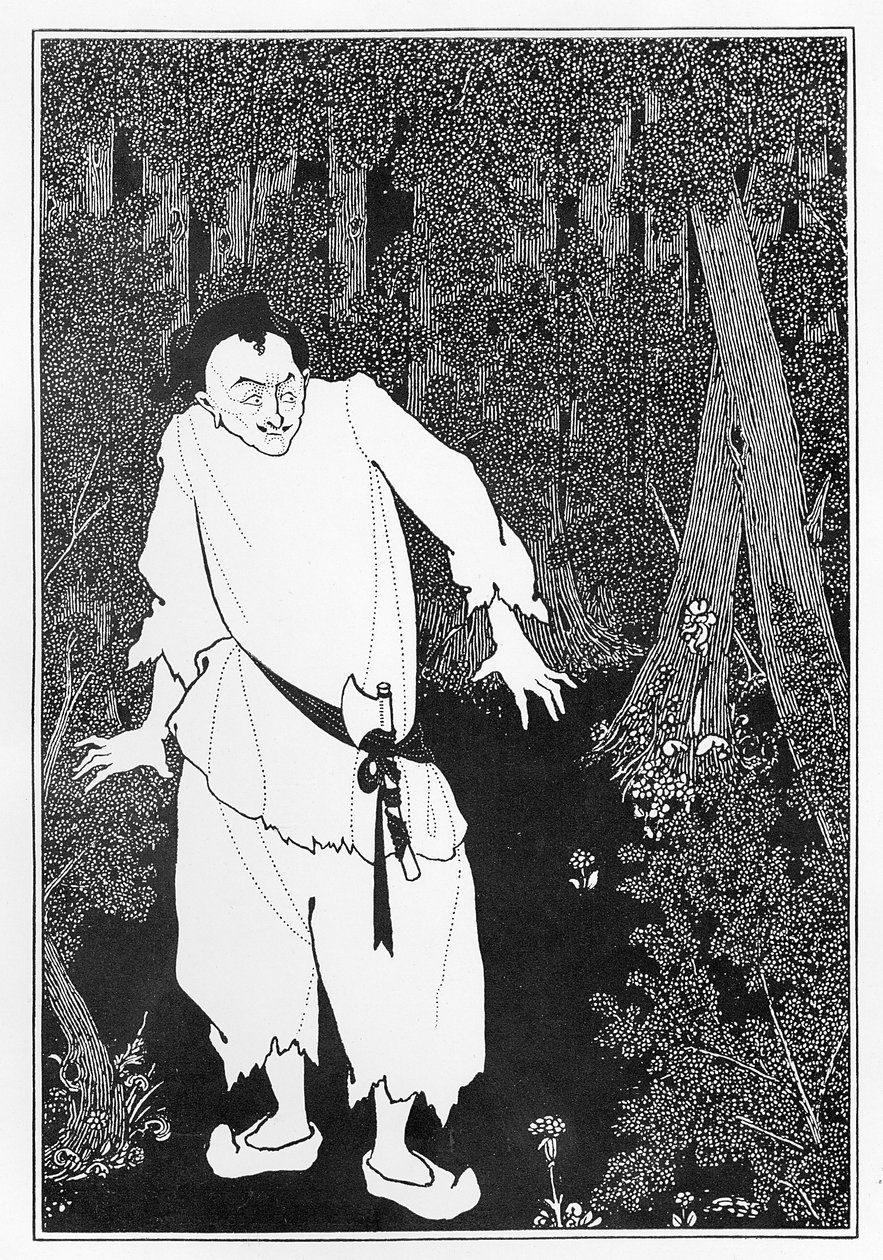 Ali Baba w lesie, 1897 autorstwa Aubrey Beardsley