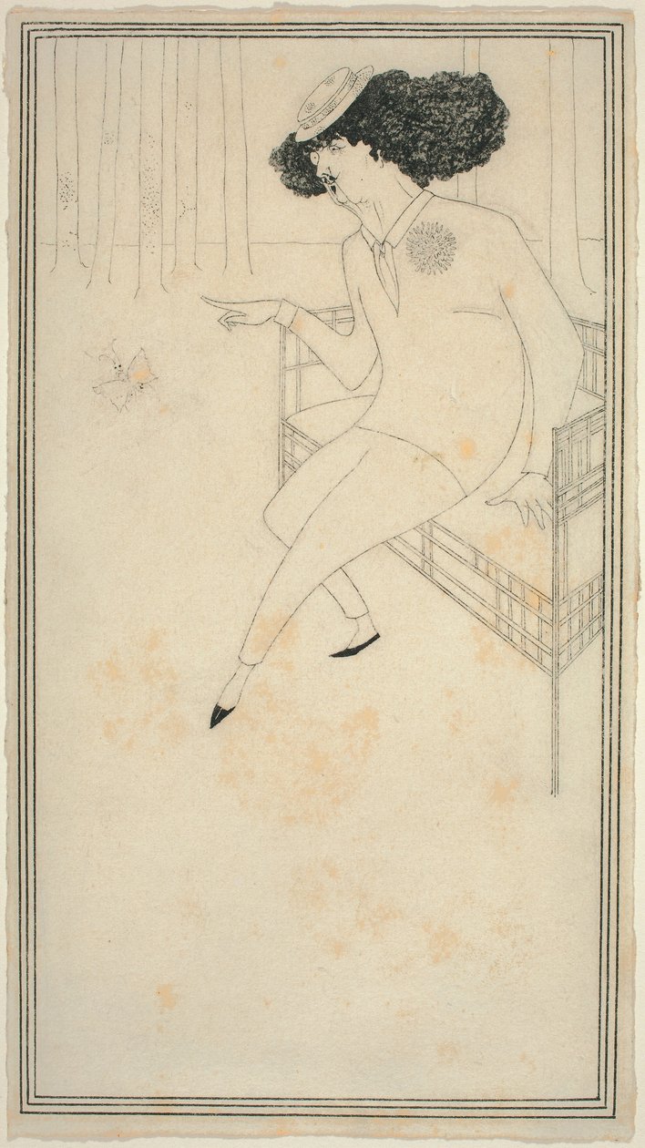 Karykatura J.M. Whistlera autorstwa Aubrey Beardsley
