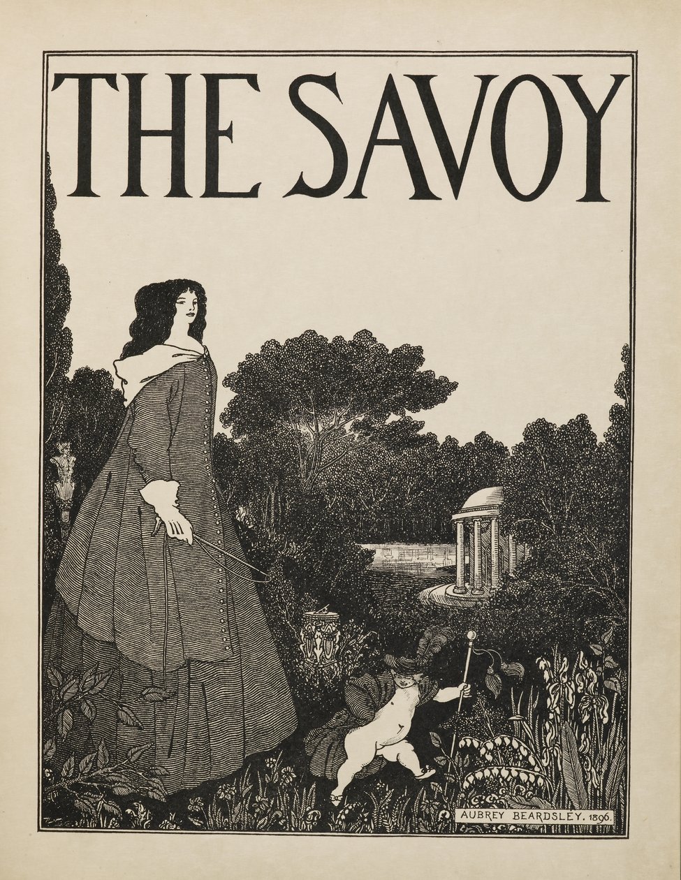 Projekt okładki do nr 1 „Savoy” z księgi pięćdziesięciu rysunków autorstwa Aubrey Beardsley