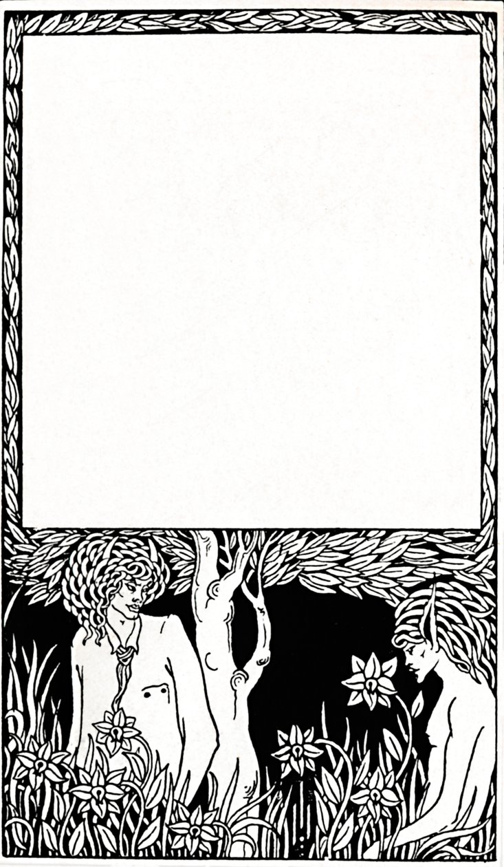 Projekt strony tytułowej dokumentów pogańskich, 1893, 1914 autorstwa Aubrey Beardsley