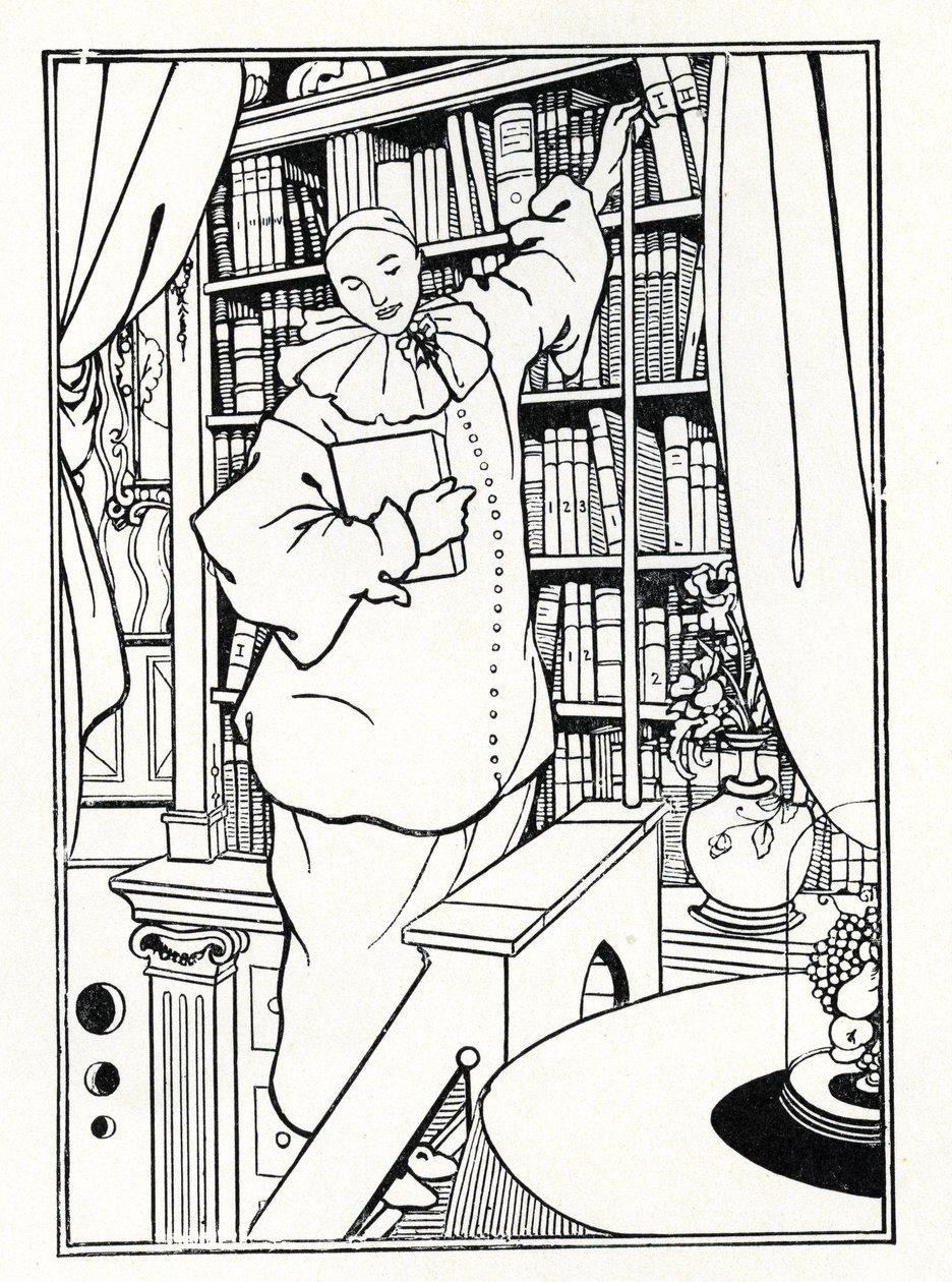 Projekt okładki „Pierrot”, 1896 autorstwa Aubrey Beardsley