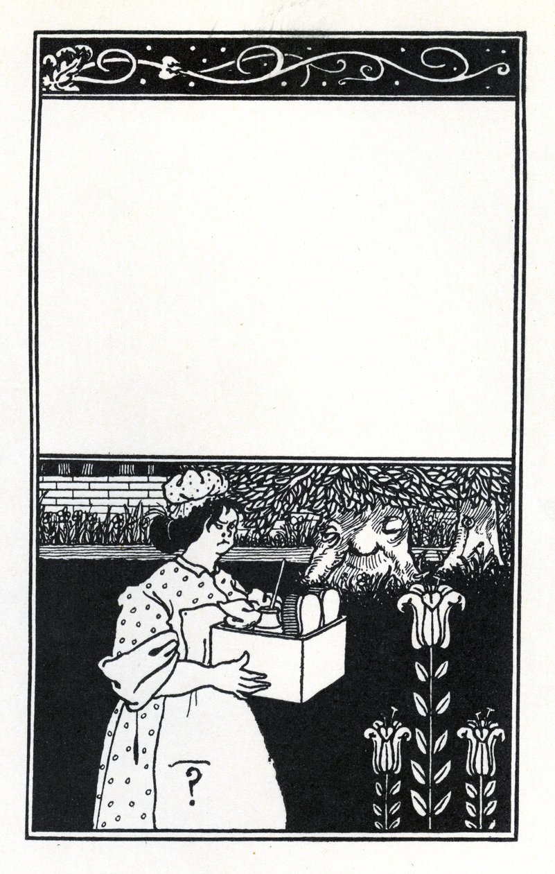 Projekt okładki książki "The Barbarous Britishers" autorstwa H.D. Trailla autorstwa Aubrey Beardsley