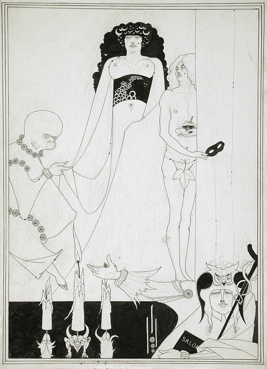 Wejdź do Herodiady. Ilustracja do Salome autorstwa Oscara Wildea autorstwa Aubrey Beardsley