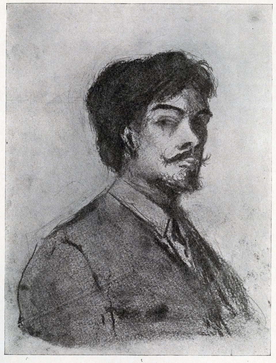 Henry Harland (węgiel) autorstwa Aubrey Beardsley
