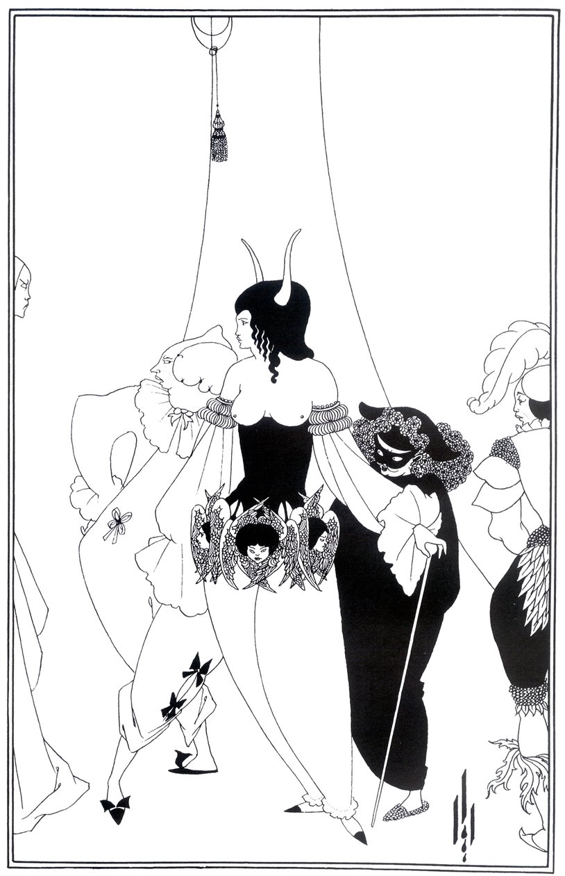 Ilustracja do Maski Czerwonej Śmierci autorstwa Edgara Allana Poe, 1895 autorstwa Aubrey Beardsley
