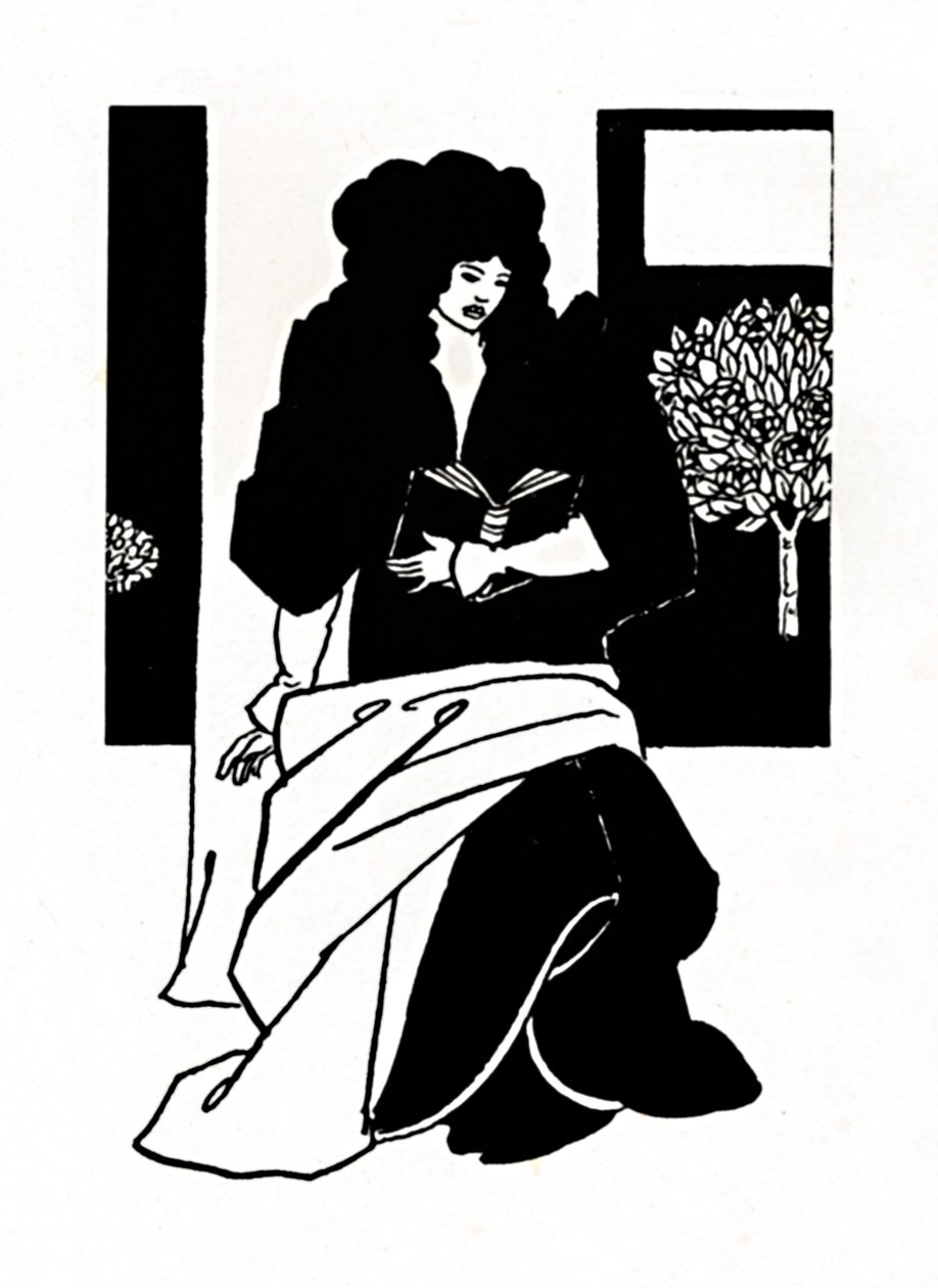 Ilustracja z Morte DArthur, 1893-1894, 1923 autorstwa Aubrey Beardsley