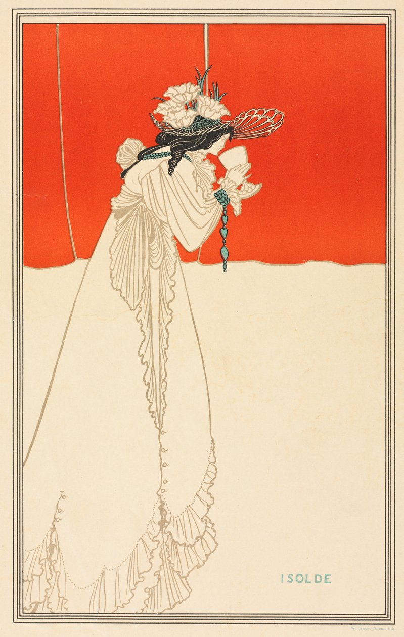 Izolda, 1895. autorstwa Aubrey Beardsley