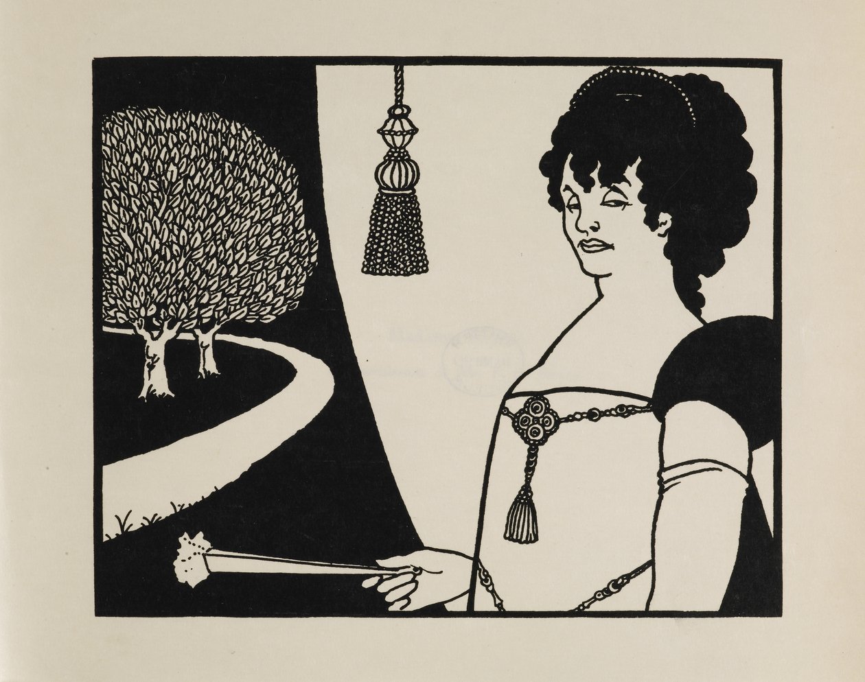 Madame Rejane, z księgi pięćdziesięciu rysunków autorstwa Aubrey Beardsley