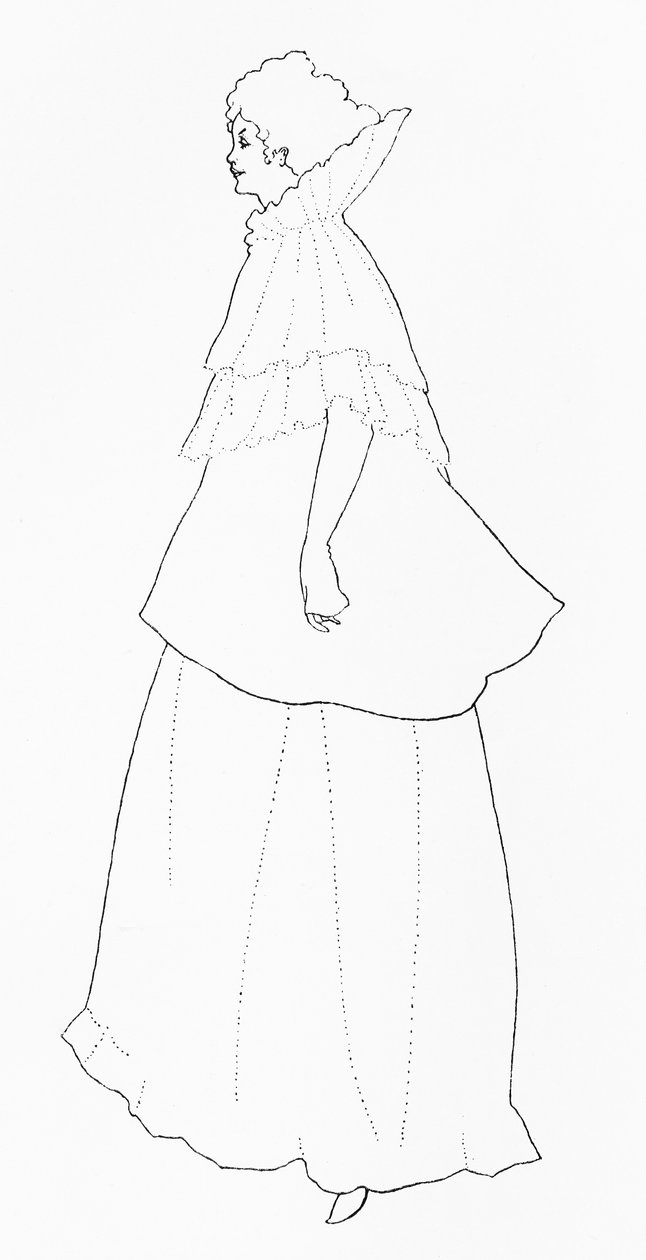 Madame Rejane, ilustracja z „Żółtej księgi”, 1894 autorstwa Aubrey Beardsley