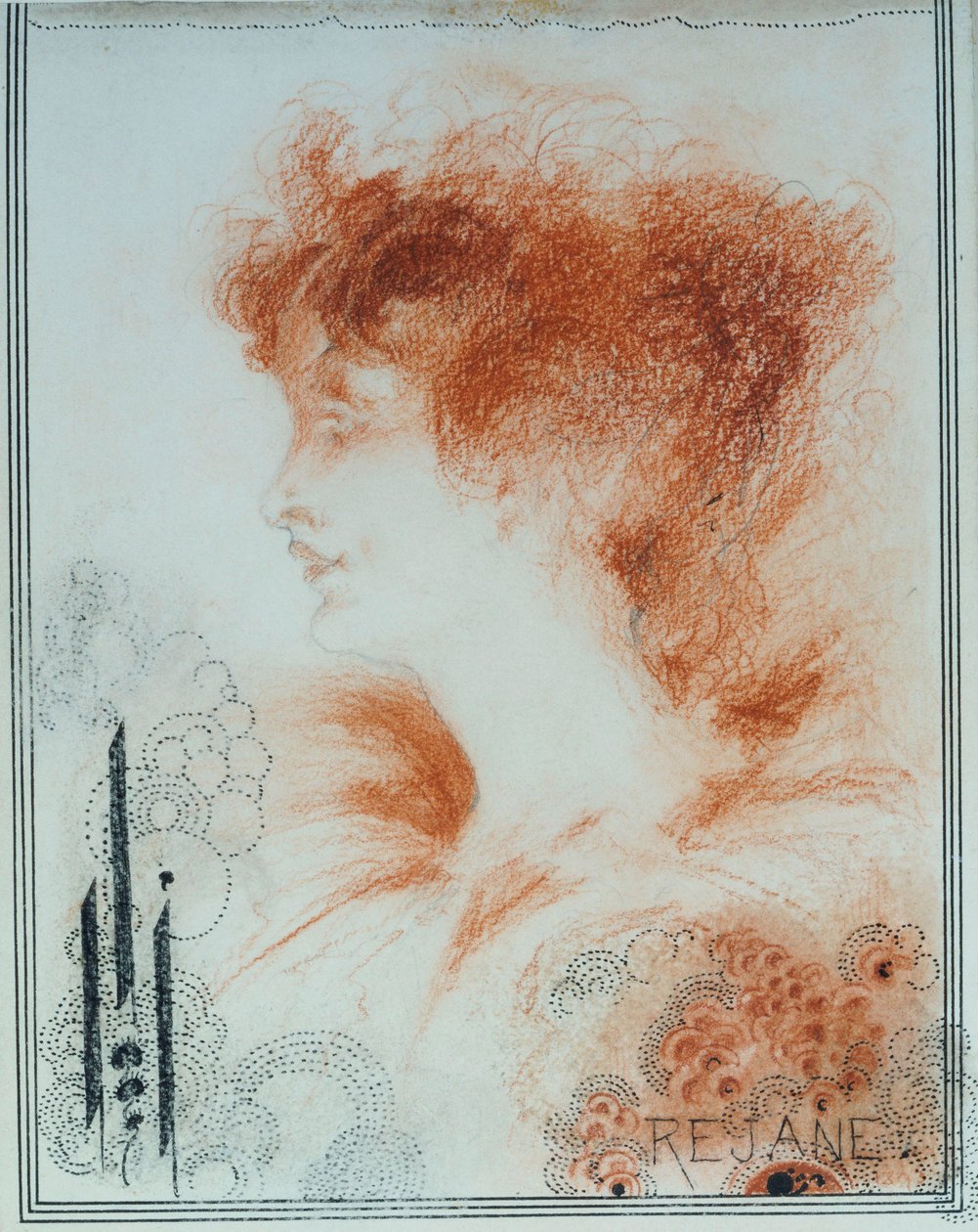 Rejane, 1894 autorstwa Aubrey Beardsley