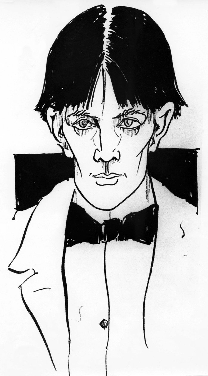 Autoportret – Aubrey Vincent Beardsley (1872-1898) angielski ilustrator i pisarz autorstwa Aubrey Beardsley