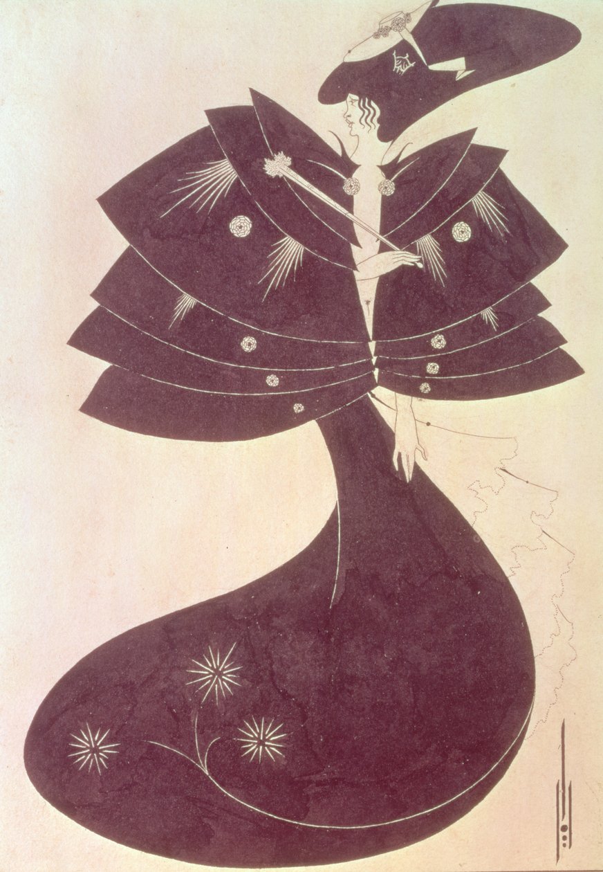 Czarna peleryna, ilustracja do angielskiego wydania sztuki Oscara Wilde