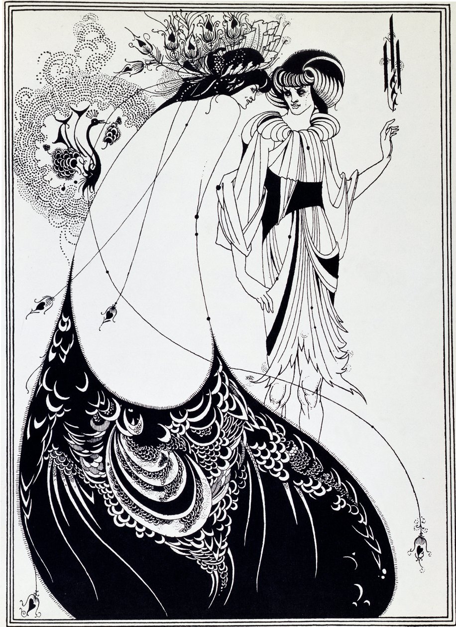 Spódnica w pawie. Ilustracja Salome autorstwa Oscara Wilde