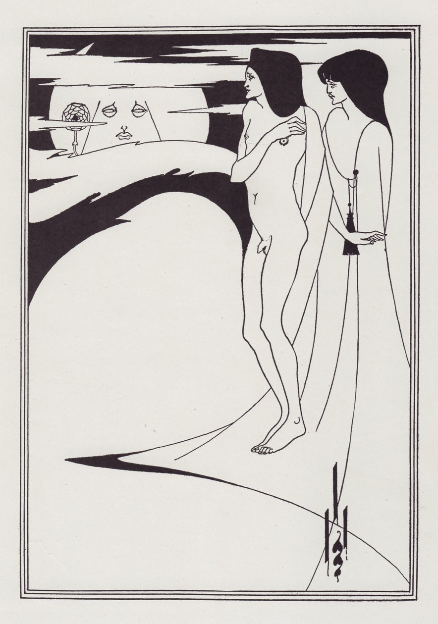 Kobieta na Księżycu, 1893. autorstwa Aubrey Beardsley