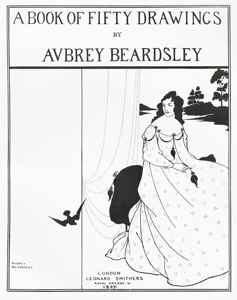 Strona tytułowa „Księgi pięćdziesięciu rysunków”, 1897 autorstwa Aubrey Beardsley