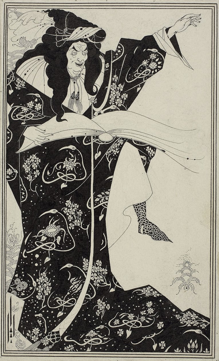 Wergiliusz Czarownik, ok. 1893 autorstwa Aubrey Beardsley
