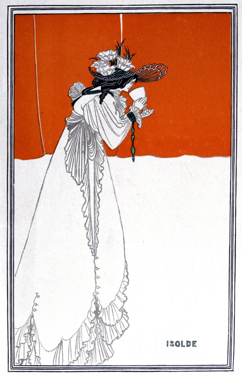 Yseult pijąca Philtre, Anglia, ok. 1900 autorstwa Aubrey Beardsley