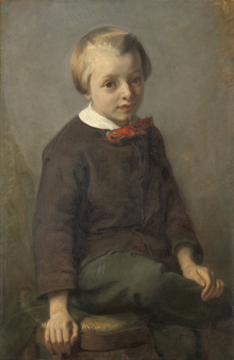 Portret chłopca. autorstwa August Allebe