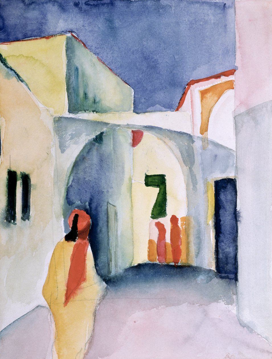 Spojrzenie w alejkę autorstwa August Macke