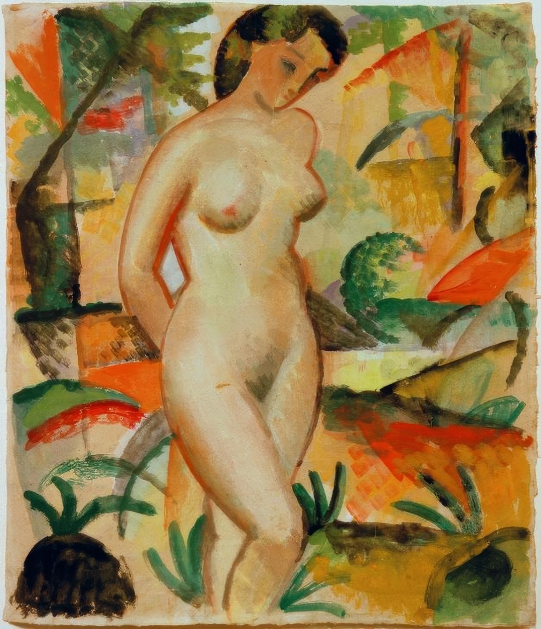 Nago, stojąc autorstwa August Macke