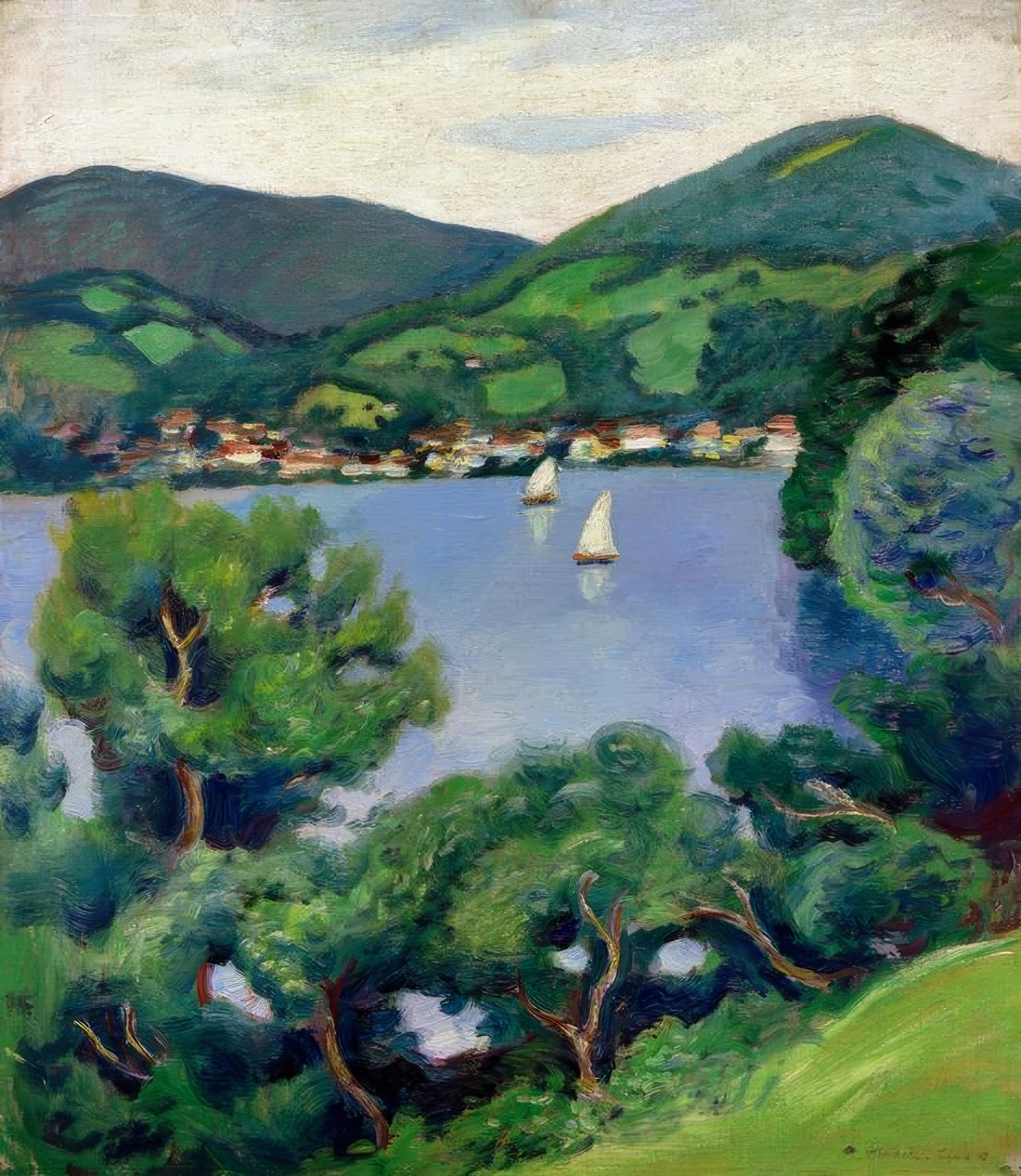 Widok z Tegernsee autorstwa August Macke