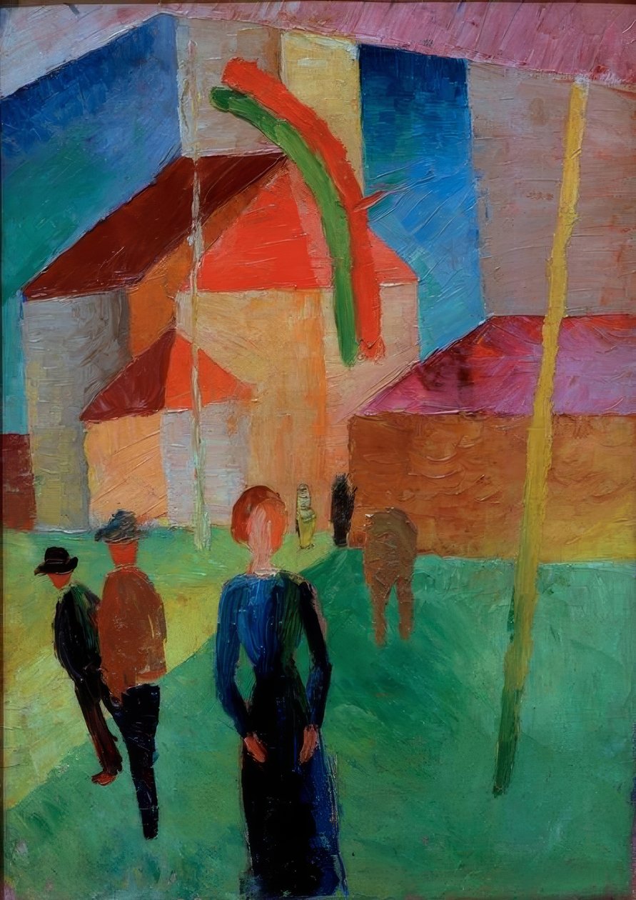Oflagowany kościół autorstwa August Macke