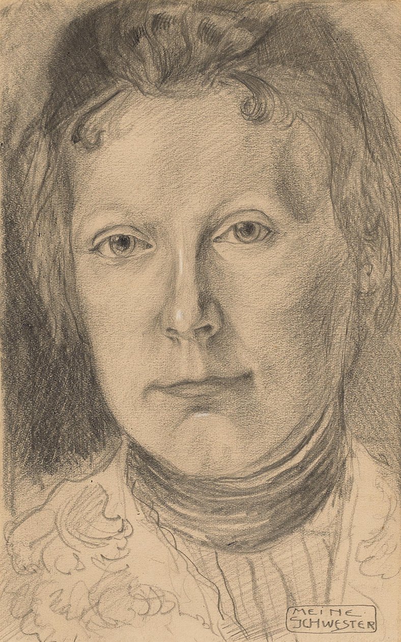 Portret Ottilie Macke ("Moja siostra") autorstwa August Macke