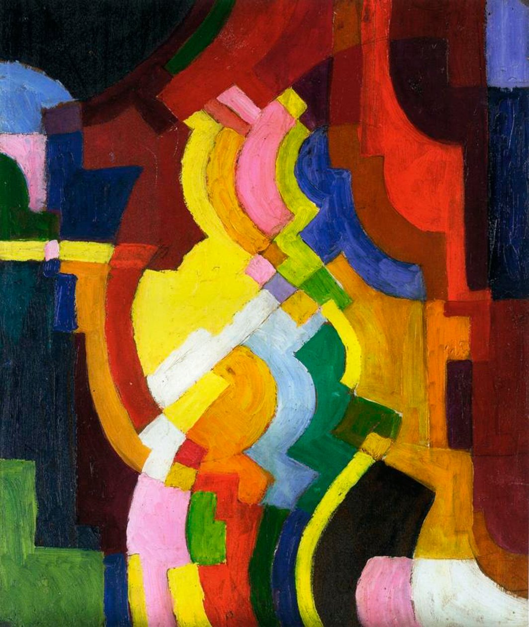 Formy barwne III, 1913 autorstwa August Macke
