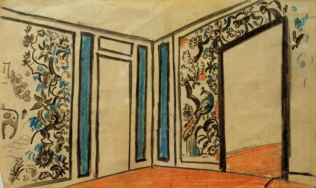 Projekt dla Teesalon Worringer autorstwa August Macke