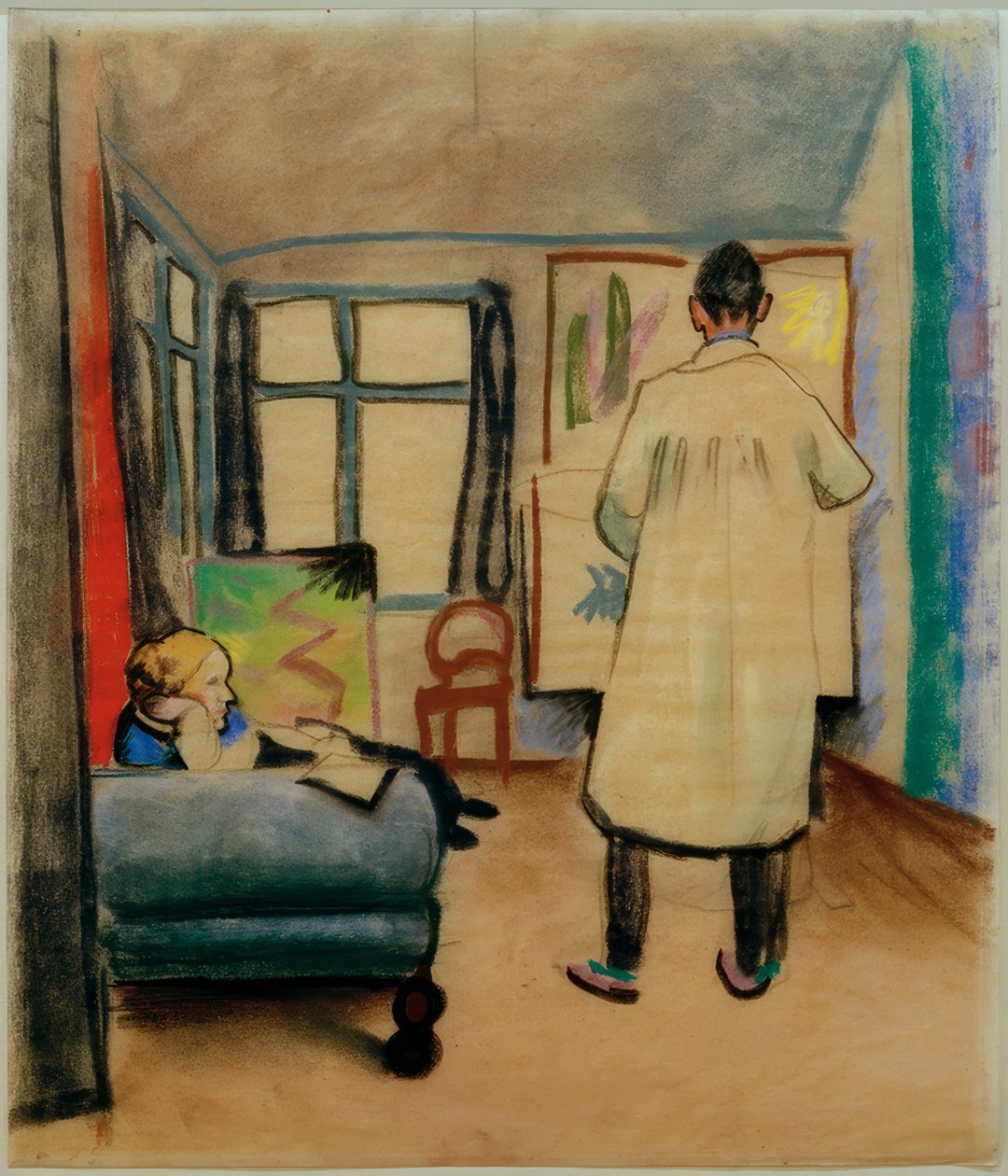 Franz i Maria Marc w studiu z Augustem Macke w Bonn autorstwa August Macke