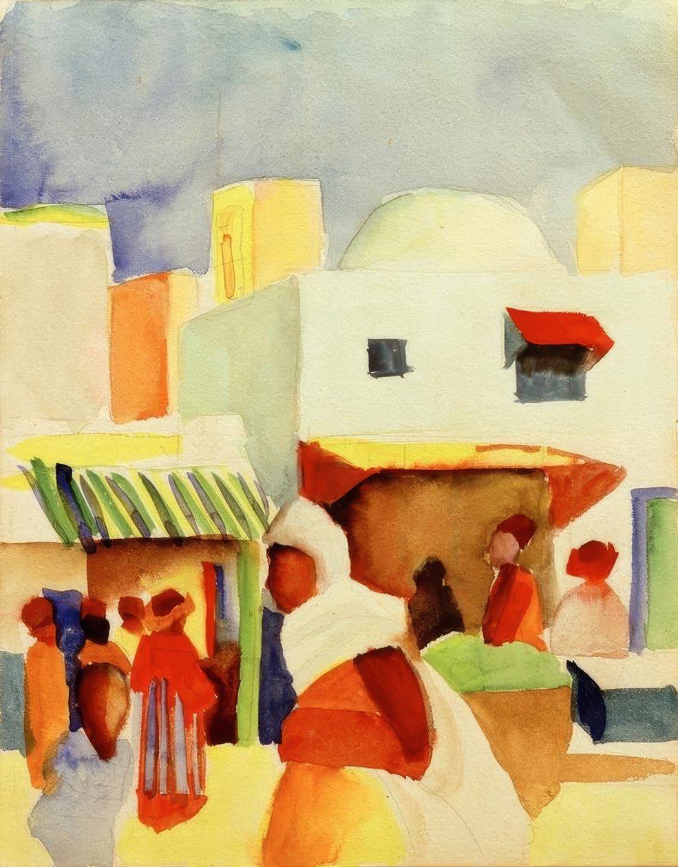 Rynek w Tunisie I autorstwa August Macke